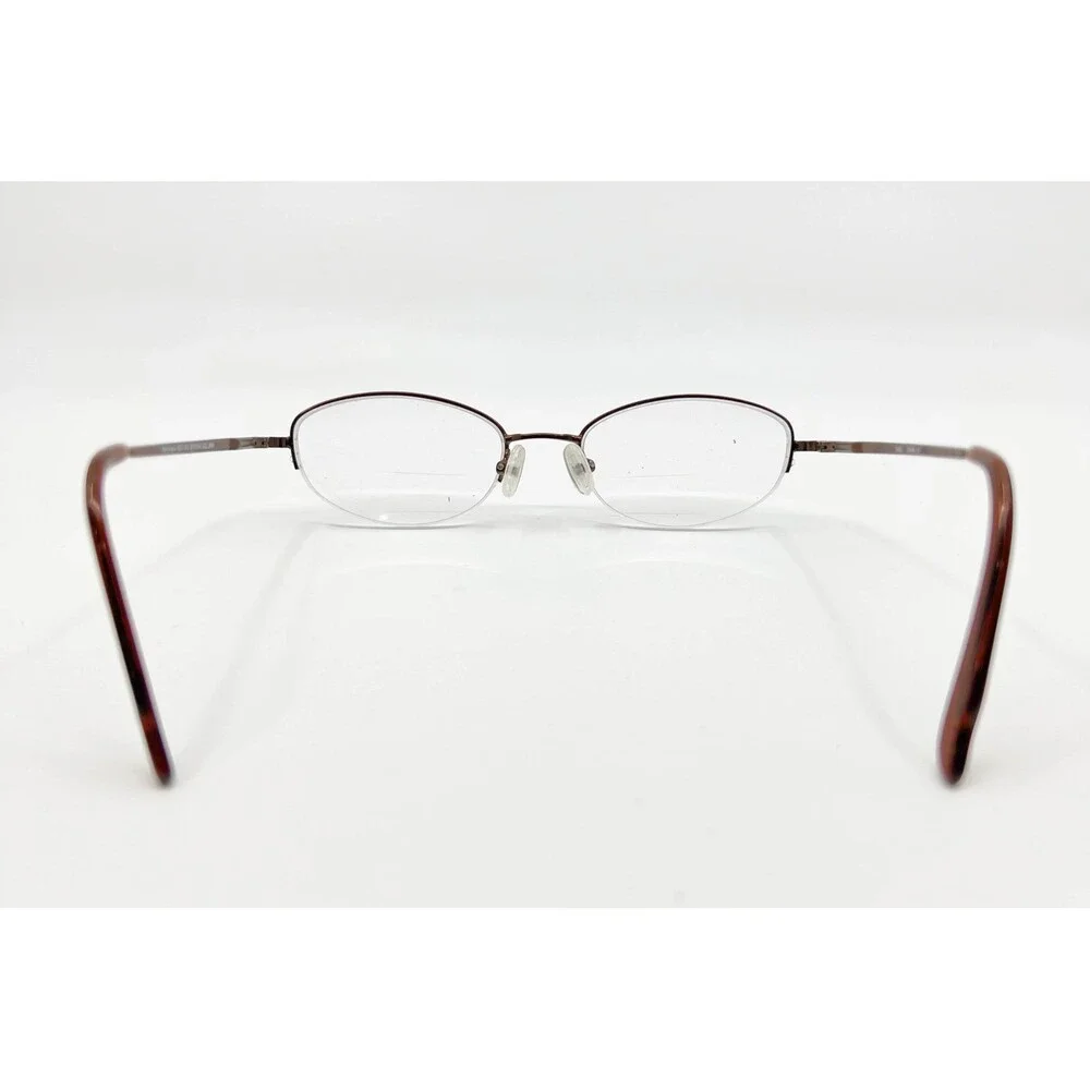Saki Eyeglasses Women Brown Oval MOD.508 Handmade Japan 50-19-140 50mm